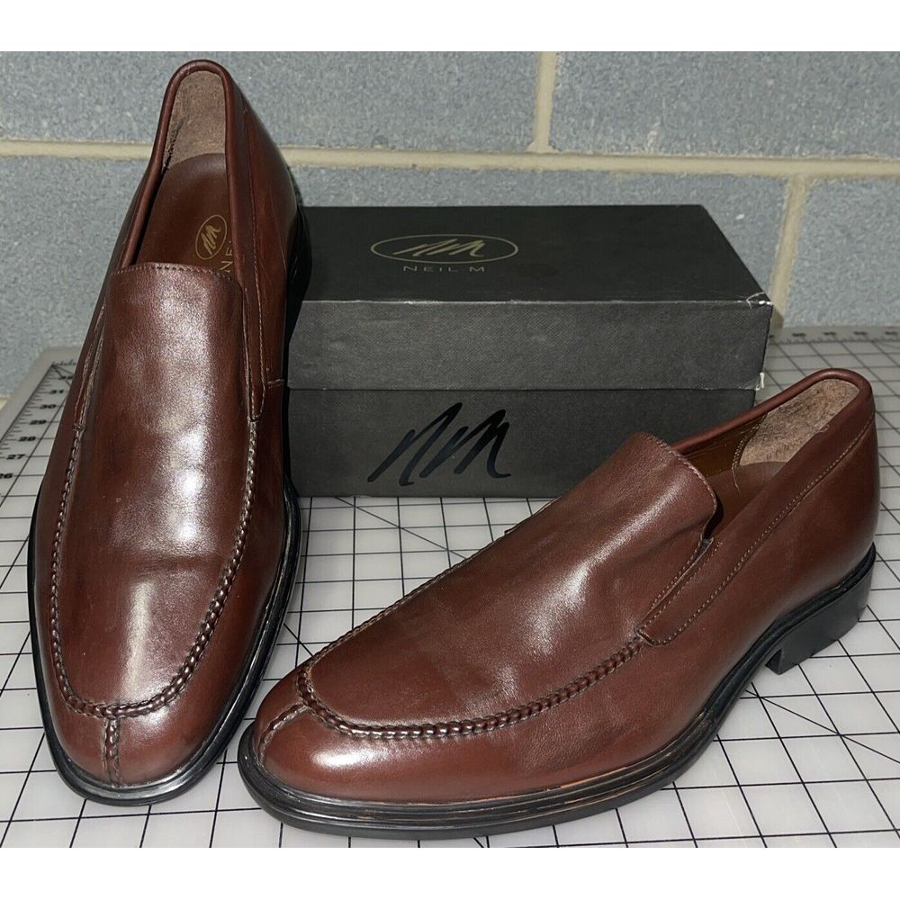 Neil M Men's Shoes 11 EEE NM121517 Premier Slip On COGNAC Shoes‎ EUC